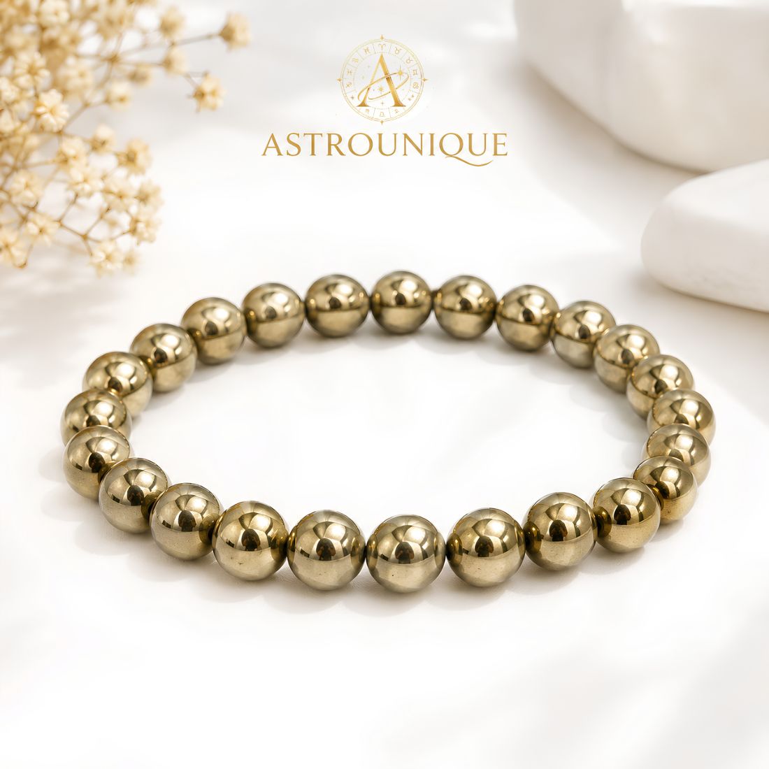 Golden Pyrite Stone Bracelet