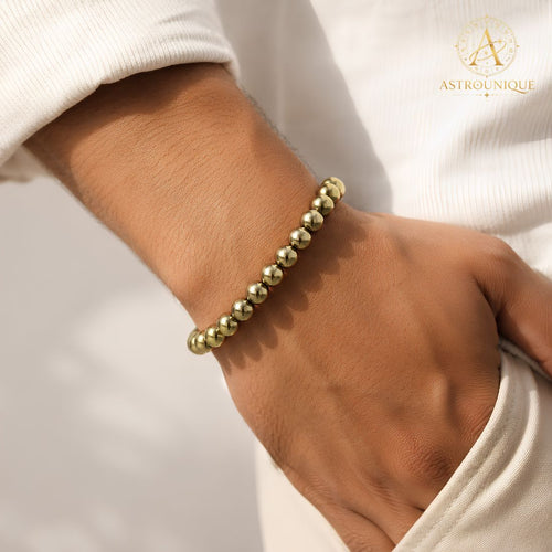 Golden Pyrite Stone Bracelet