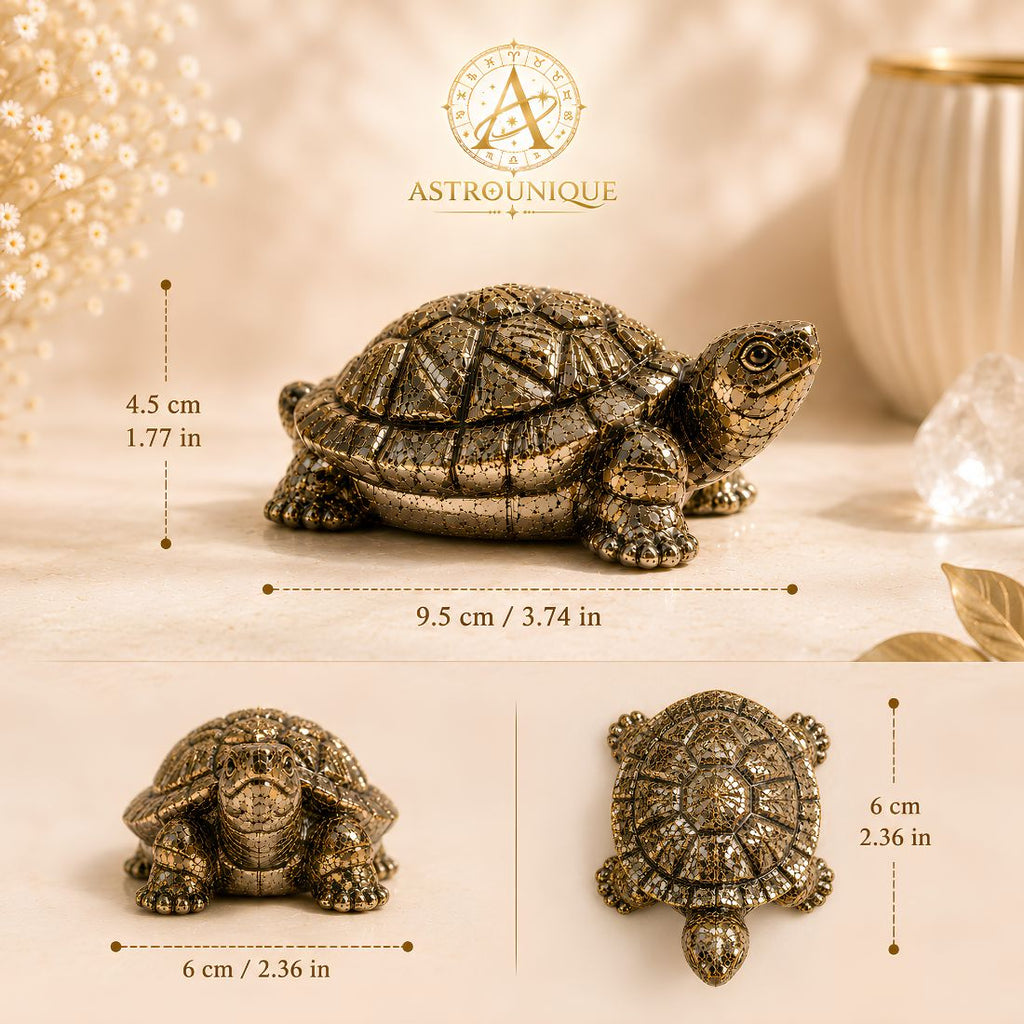 Natural Pyrite Crafted Tortoise